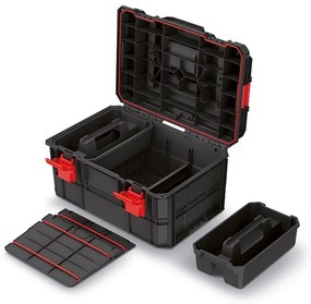 Kufor na náradie A, 30,7 cm, organizér, čierna