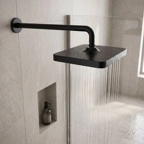 Rea Rea, obdĺžniková dažďová sprcha 380x210 mm, JS-032, čierna matná, REA-P0393