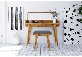 Toaletný stolík z dubového dreva so zrkadlom 110x45 cm Retro - The Beds