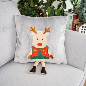 4Home Vianočný obliečka na vankúšik Xmas Reindeer, 40 x 40 cm