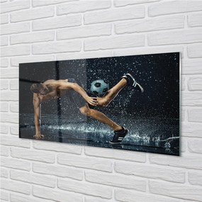 Sklenený obklad do kuchyne Lopta Rain Man 140x70 cm