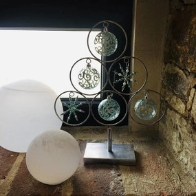 DECOLED Plastové ozdoby, d. 7 cm, 18 ks, tyrkysová