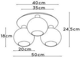 Lucide 74114/03/02 - Stropné svietidlo MARIUS 3xE27/40W/230V zlatá