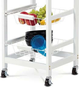 Servírovací stolík biely DR-043