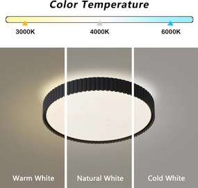 BRILAGI - LED stmievateľné stropné svietidlo ORINO LED/54W/230V 3000-6000K čierne, priemer 43 cm + DO (diaľkové ovládanie)