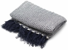 Boho Pohodlný Prehoz - 125 x 150 cm - Námornícka cik-cak Sada 5 ks zvýhodnená cena