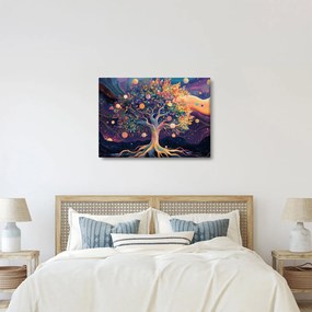 Obraz – Fialový strom plný energie (70x50 cm)