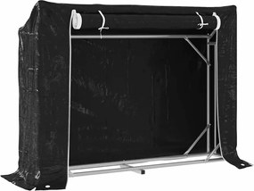 vidaXL Regál na krbové drevo s pláštenkou 151x40,5x110,5 cm