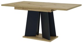 Jedálenský stôl Mulnu (artisan + čierna) (pre 4 až 6 osôb). Vlastná spoľahlivá doprava až k Vám domov. 1055223