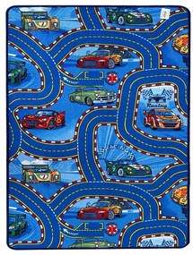 Detský koberec Racers 77 1,0/1,5 modrá