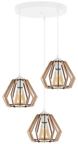 Belis Luster na lanku BERGO 3xE27/60W/230V biela 0010