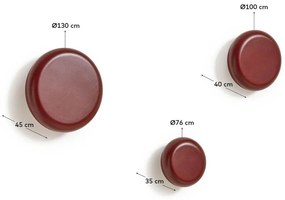 Červené nástenné drevené háčiky v súprave 3 ks Nadue – Kave Home