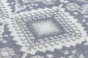 Dywany Łuszczów Kusový koberec Sion Sisal Aztec 3007 blue/pink/ecru – na von aj na doma - 140x190 cm