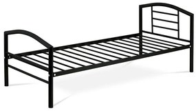 Autronic BONTEC Jednolôžková posteľ 94x207cm, kov, čierna, BED-1900 BK Farba: Biela