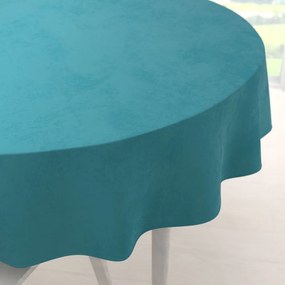 Biante Veľký zamatový okrúhly obrus Velvet Premium SVP-035 Tyrkysovo modrý Ø 160 cm