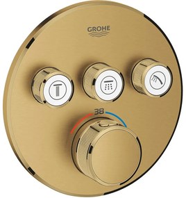 GROHE Grohtherm SmartControl termostatická batéria pod omietku, pre 3 výstupy, kartáčovaný Cool Sunrise, 29121GN0