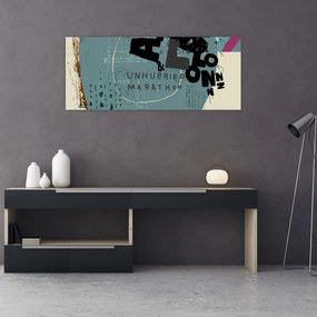 Obraz - Lietajúci balón s dúhou (120x50 cm)