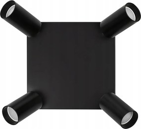 BERGE Bodové svietidlo GU10 VIKI-L 4 - čierne štvorec