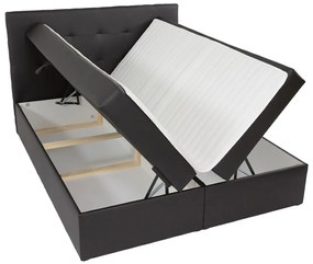 Moderná box spring posteľ Lipari 180x200, čierna