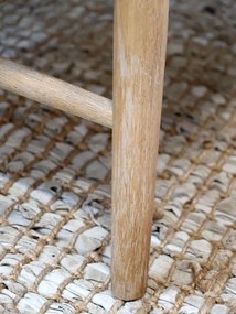 Prírodné drevené kreslo s výpletom Lounge - 60*62*78 cm
