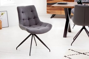 Dizajnová stolička Amiyah svetlosivá-čierna