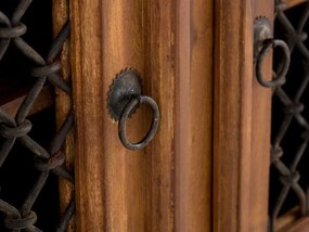 furniture-nabytek.cz - Masívna komoda Merlin s kovovými dvierkami, lakovaná, hnedá – 150 cm