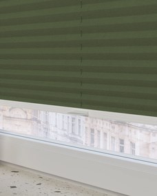 Plisé na mieru Harmonica farba produktu zelená látka polopriehľadný
