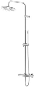 STEINBERG 340 nástenný sprchový systém s termostatom, horná sprcha priemer 220 mm, tyčová ručná sprcha 1jet, chróm, 3402721