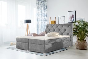 Moderná box spring posteľ Brandon 180x200, šedá