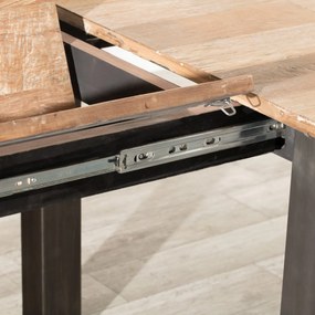 Rozkladací stôl Berton 200/300 x 100 x 76 black&amp;natural