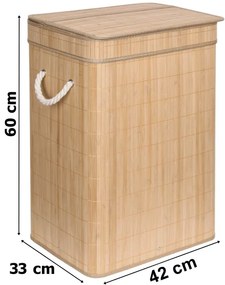 Kôš na bielizeň SOREN  80 l bambusový