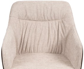 Noela Otočná jedálenská stolička látková LOREN hnedá/krémová