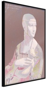 Artgeist Plagát - Pastel Lady [Poster] Veľkosť: 30x45, Verzia: Čierny rám s passe-partout
