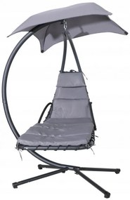 MODERNHOME Závesné hojdacie lehátko GoodHome šedé