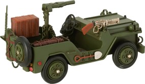 Kovový retro model vojenský Jeep Willys - 26 * 13 * 13,5 cm