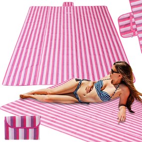 Plážová podložka Plážová pikniková deka 200x200cm ružová