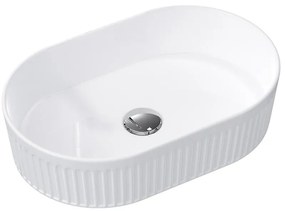 Ryhované umývadlo Bedrock 3 biela