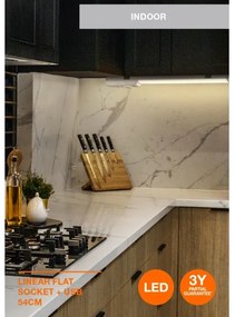 Ledvance - LED Podlinkové svietidlo so zásuvkami LINEAR LED/10W/230V