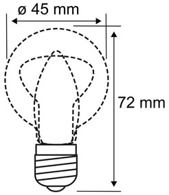Paulmann E27 2,6W 827 kvapková LED žiarovka číra