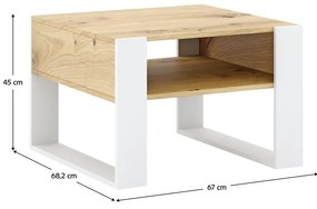 Konferenčný stolík Corosta 2 (dub artisan + biela) . Vlastná spoľahlivá doprava až k Vám domov. 1097159