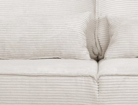 Dvojmiestna pohovka Cassino, krémová štruktúrovaná látka