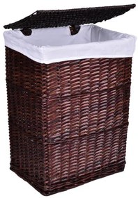 Kôš na bielizeň 114 l prútený hnedý