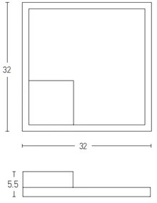 Zambelis 2029 - LED Stmievateľný prisadený luster LED/12W/230V čierna