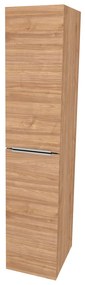 Mereo, Mereo Mailo, kúpeľňová skrinka vysoká 170 cm, chróm madlo, Multidecor, Light Select Walnut, MER-CN594LPLSW1