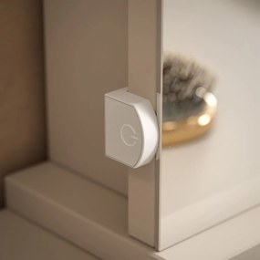 TOALETNÝ STOLÍK JULIETTA KAŠMÍR LESK + ZRKADLO + LED