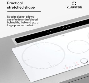 Klarstein Delicatessa 80, vstavaná indukčná varná doska, 3 zóny, 6000 W, Paella zóna, sklokeramika