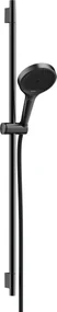 Hansgrohe Rainfinity, sprchová sada 130 3jet s tyčou S Puro 90 cm, kartáčovaný čierny chróm, HAN-28743340