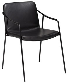 Čierna jedálenská stolička z imitácie kože DAN-FORM Denmark Boto