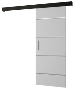 Posuvné dvere 70 cm Slavdro 4 (biela matná + čierna matná). Akcia -6%. Vlastná spoľahlivá doprava až k Vám domov. 1108747