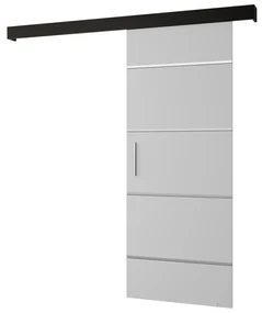 Posuvné dvere 70 cm Slavdro 4 (biela matná + čierna matná). Akcia -6%. Vlastná spoľahlivá doprava až k Vám domov. 1108747